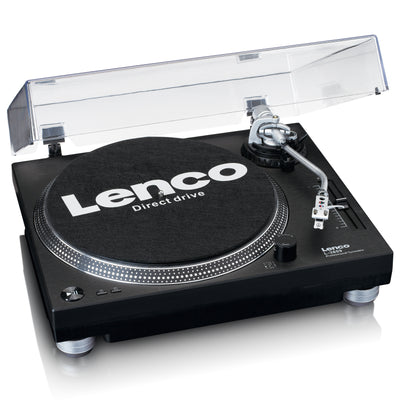 Lenco L-3809 Black - Platine à entraînement direct avec encodage USB/PC - Noir