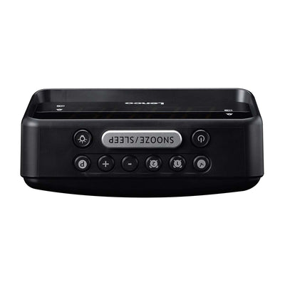 Lenco CR-28BK - Radio-réveil avec variateur manuel, veilleuse et écran LED lumineux - Noir