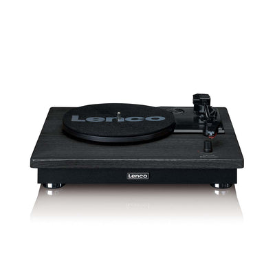 Lenco LS-100BK - Platine vinyle avec réception Bluetooth® et deux enceintes externes - Noir