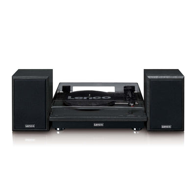 Lenco LS-100BK - Platine vinyle avec réception Bluetooth® et deux enceintes externes - Noir