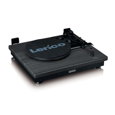 Lenco LS-100BK - Platine vinyle avec réception Bluetooth® et deux enceintes externes - Noir