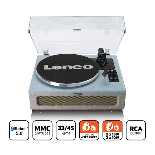 Lenco LS-440BUBG - Platine vinyle avec 4 haut-parleurs incorporés