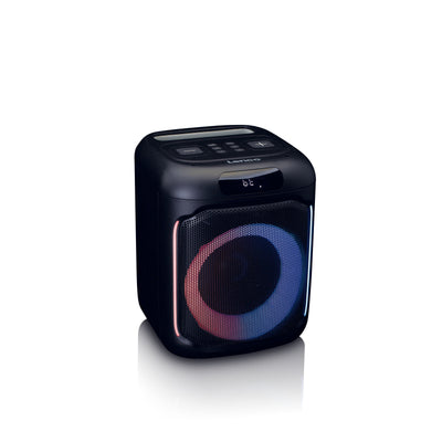 Lenco PA-100BK - Enceinte Bluetooth® avec effets lumineux LED - 100W RMS, USB, autonomie de batterie de 14 heures - Noir