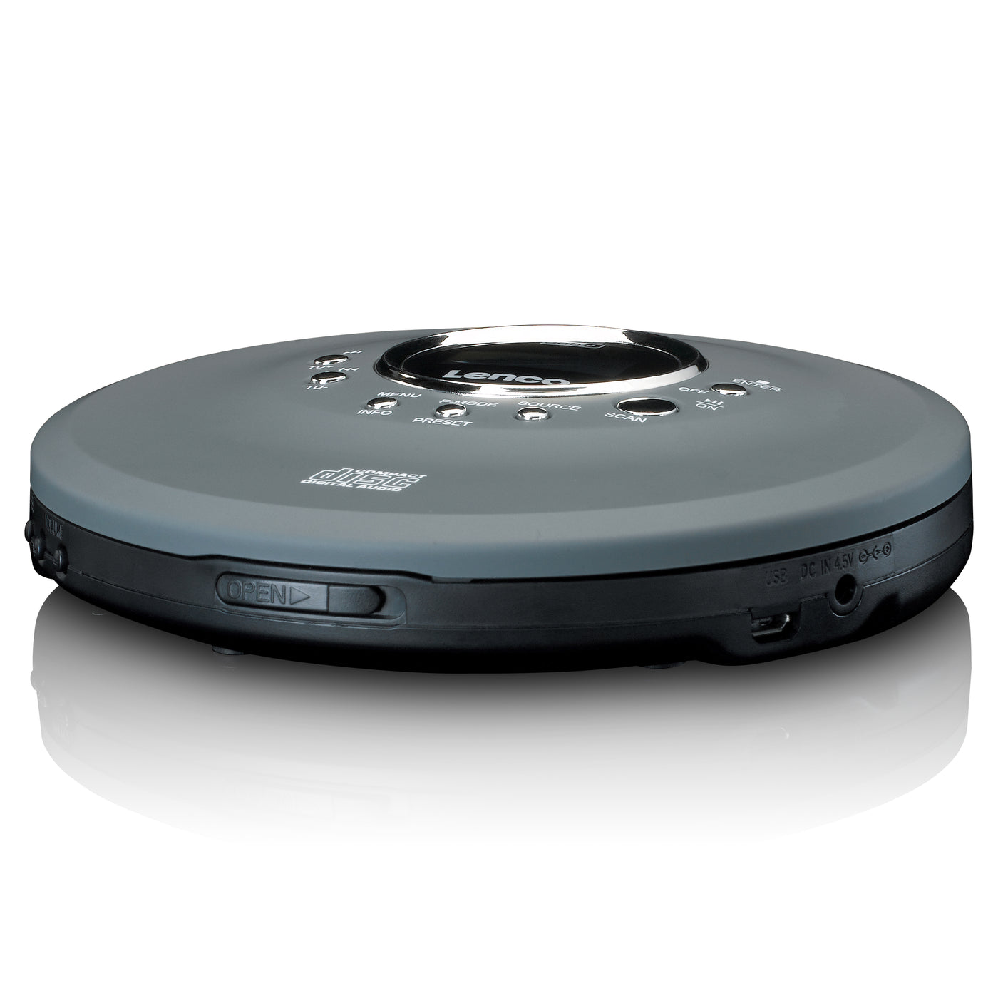 Lenco CD-400GY - Lecteur CD/ MP3 portable pour CD, CD-R, CD-RW