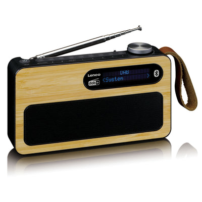 Lenco PDR-040BAMBOOBK - Radio DAB+ - Bambou - Noir