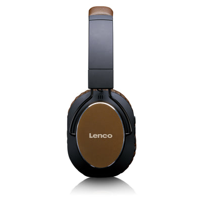 Lenco HPB-730BN - Casque Bluetooth® avec réduction active du bruit - Marron