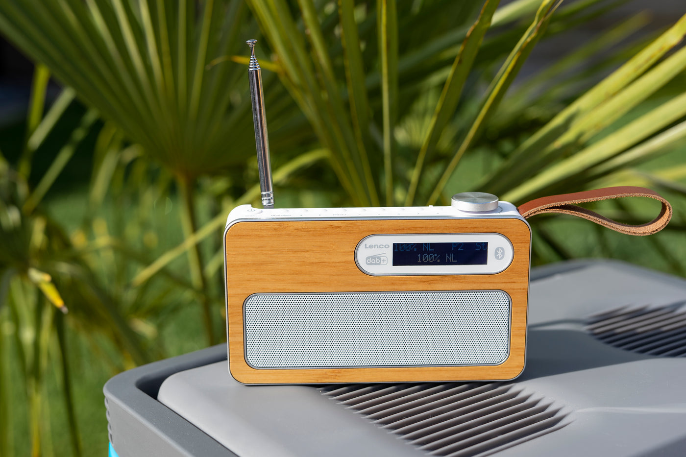 Lenco PDR-040BAMBOOWH - Radio DAB+ - Bambou - Blanc