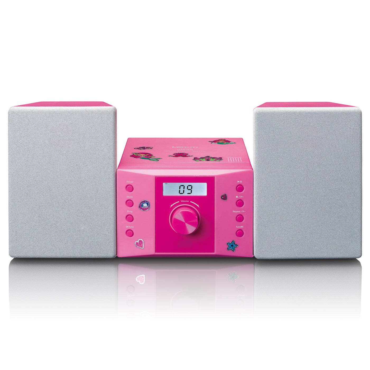 Lenco MC-013PK - Chaîne HiFi avec radio FM et lecteur CD - Rose