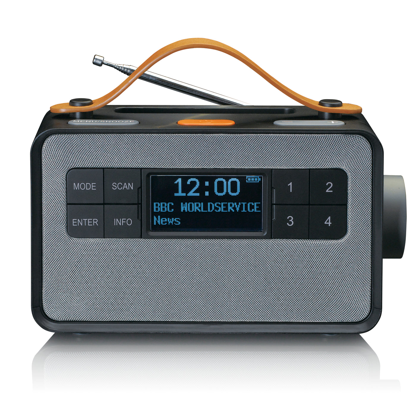 Lenco PDR-065BK - Radio FM/DAB+ portable dotée de grandes touches et d’une fonction « Mode simple, noir