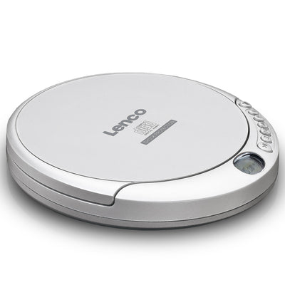 Lenco CD-201SI - Lecteur CD portable avec protection contre les chocs - Argent