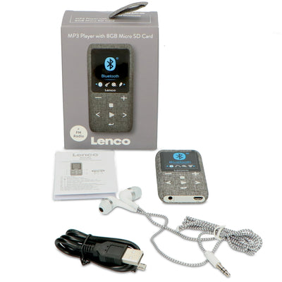 Lenco Xemio-861GY - Lecteur MP3/MP4 avec Bluetooth® et carte micro SD de 8 Go - Gris