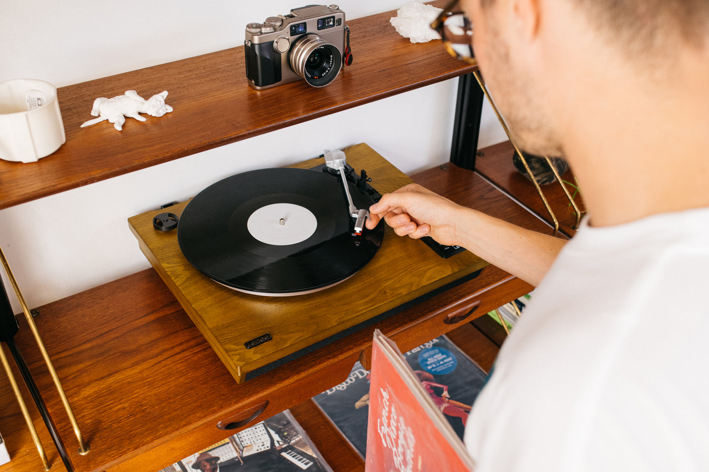 Platine Vinyle, Tourne Disque Vinyle à Encodeur Numérique Portabl