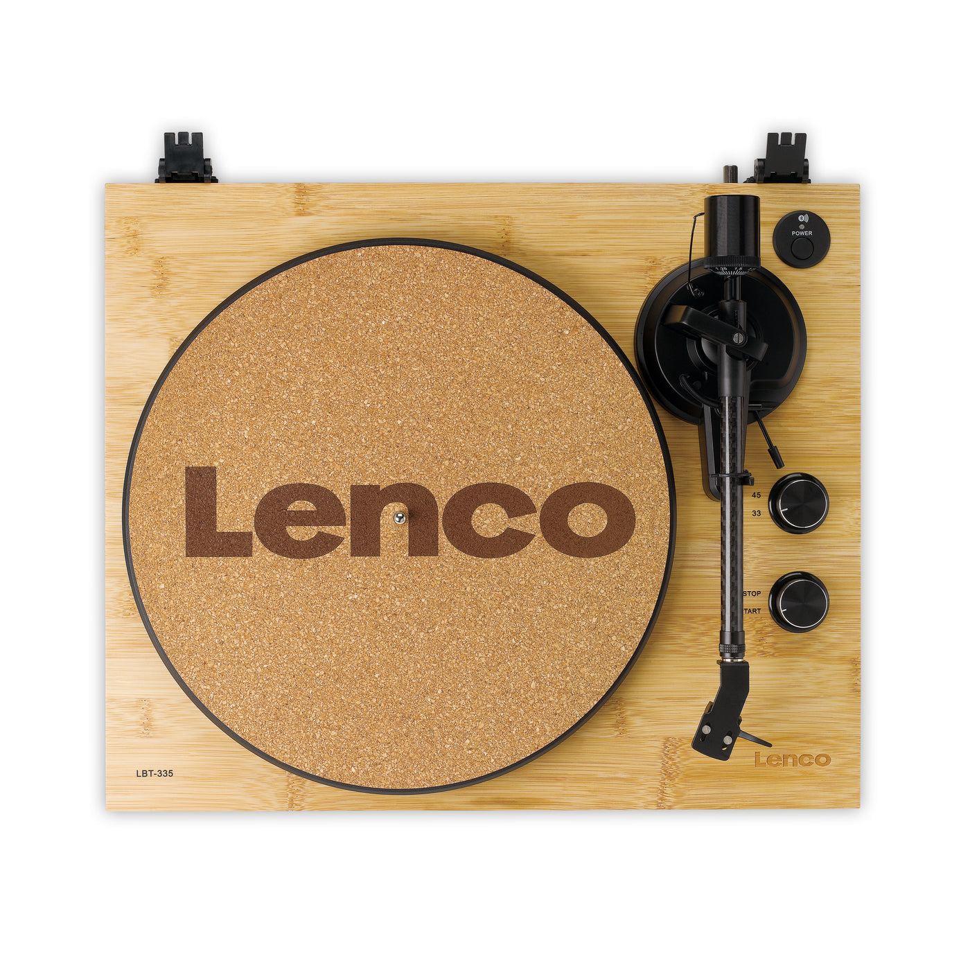 Lenco LBT-335BA - Platine vinyle avec Bluetooth®, boîtier en véritable bambou et cellule Ortofon 2M Red