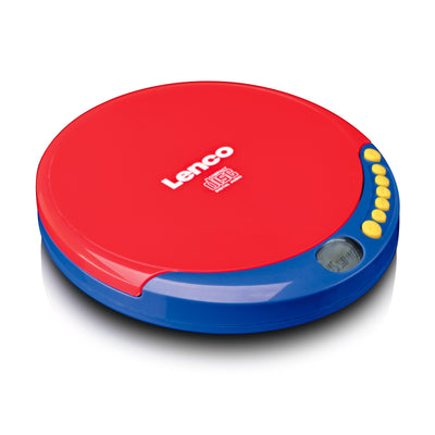 Lenco CD-021KIDS - Lecteur CD portable pour enfants avec casque, piles rechargeables et limiteur de son intégré - Multicolore