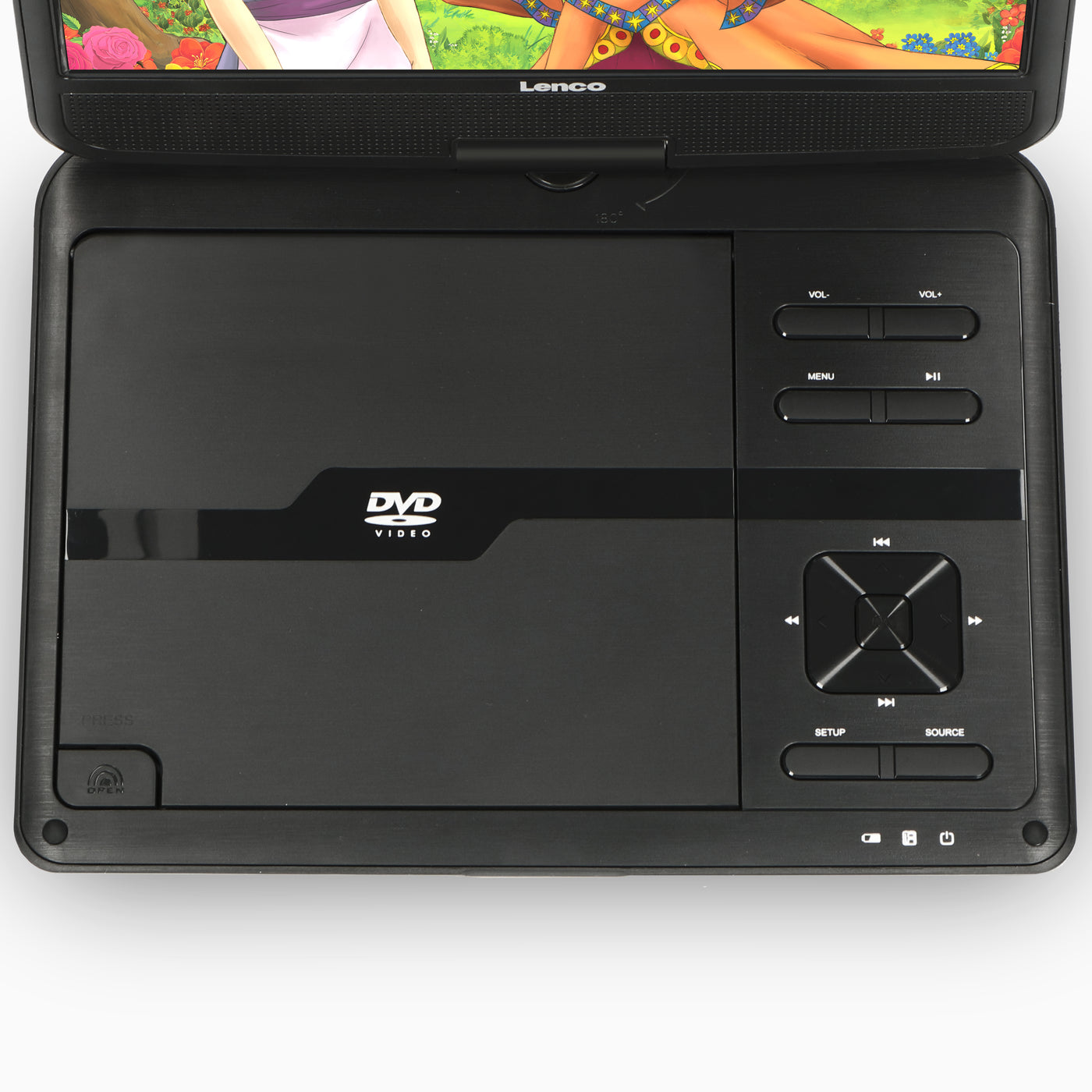 Lenco DVP-1046BK - Deux lecteurs DVD portables de 10 pouces avec batterie rechargeable, deux casques et deux supports de montage pour la voiture - Noir