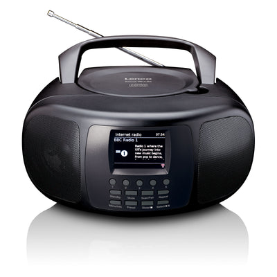 Lenco SCD-6000BK - Radio Internet portable avec DAB+/FM, Bluetooth®, lecteur CD et grand écran LCD couleur - Noir