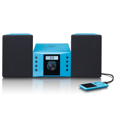 Lenco MC-013BU - Chaîne HiFi avec radio FM et lecteur CD - Bleu