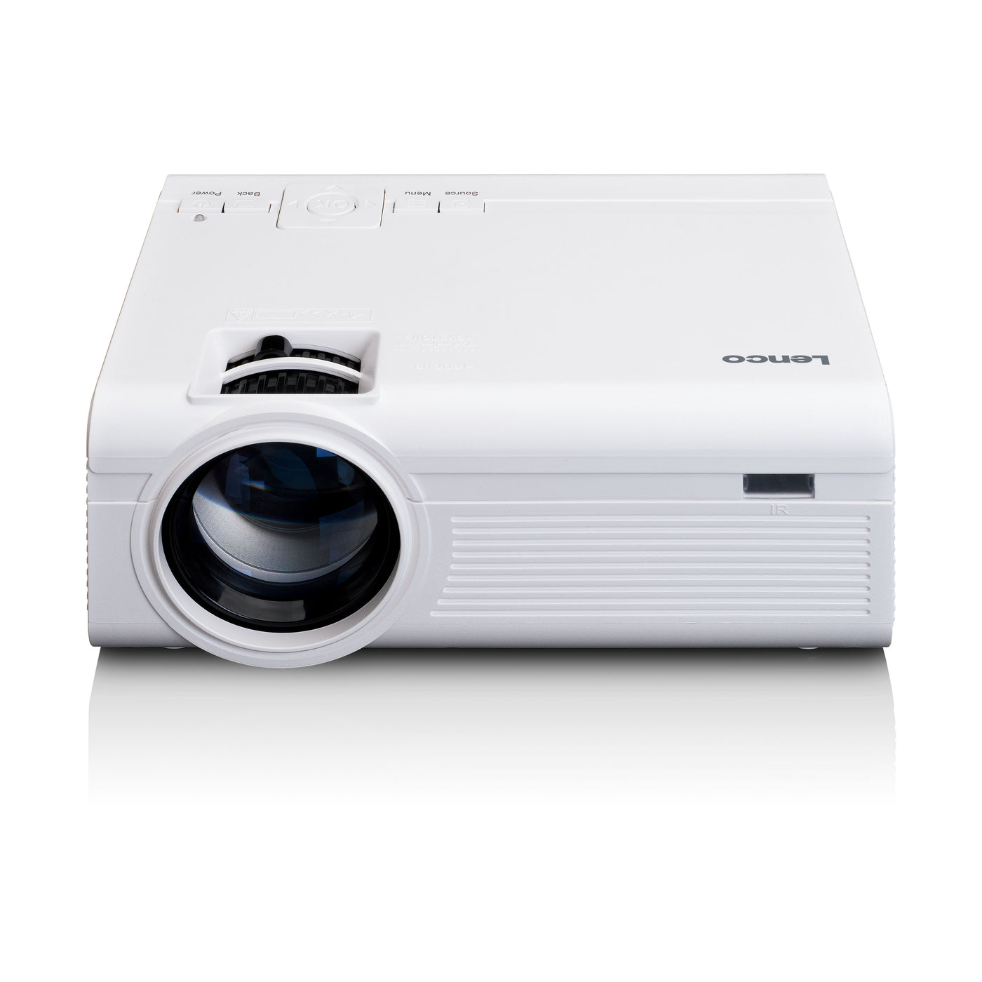 Lenco LPJ-280WH - Video projecteur LCD haute résolution, supporte le contenu Full HD 1080P - Blanc