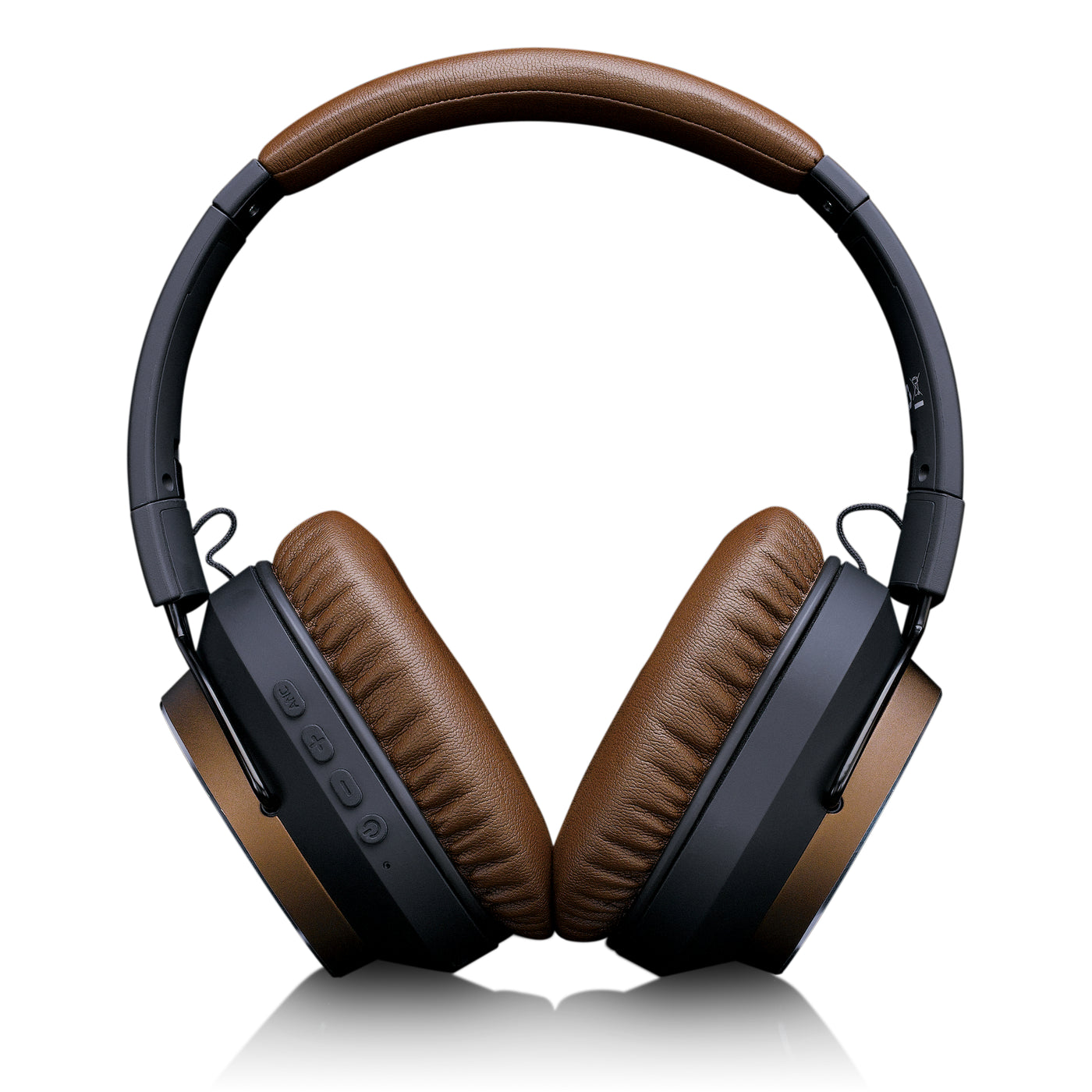 Lenco HPB-730BN - Casque Bluetooth® avec réduction active du bruit - Marron