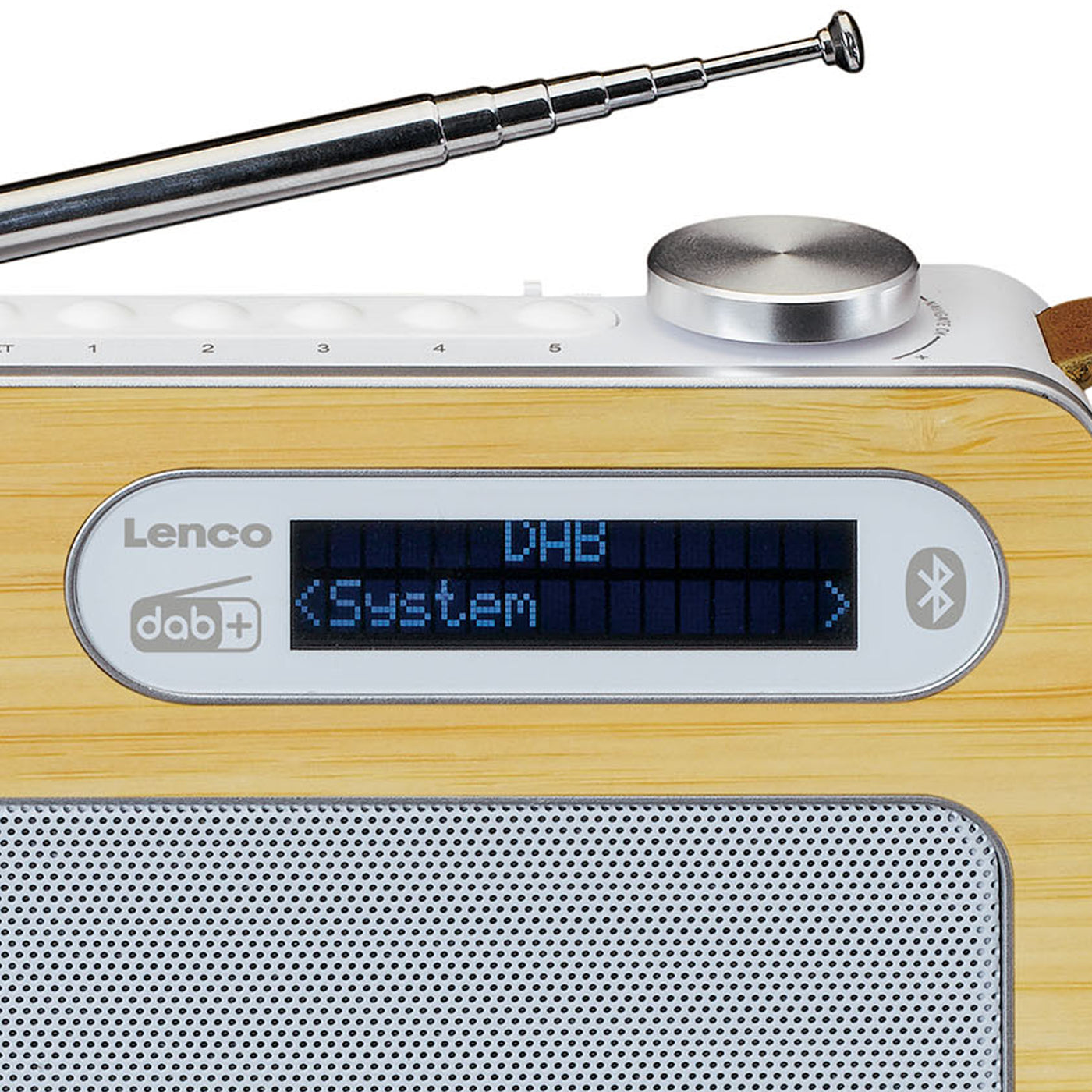 Lenco PDR-040BAMBOOWH - Radio DAB+ - Bambou - Blanc