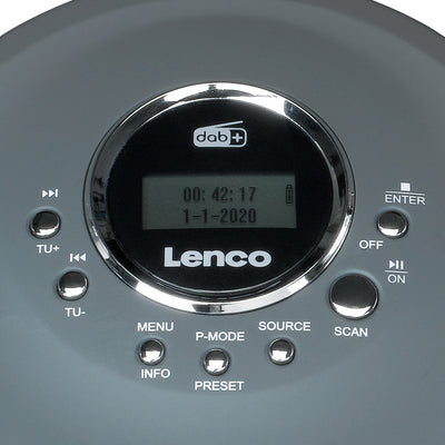 Lenco CD-400GY - Lecteur CD/ MP3 portable pour CD, CD-R, CD-RW