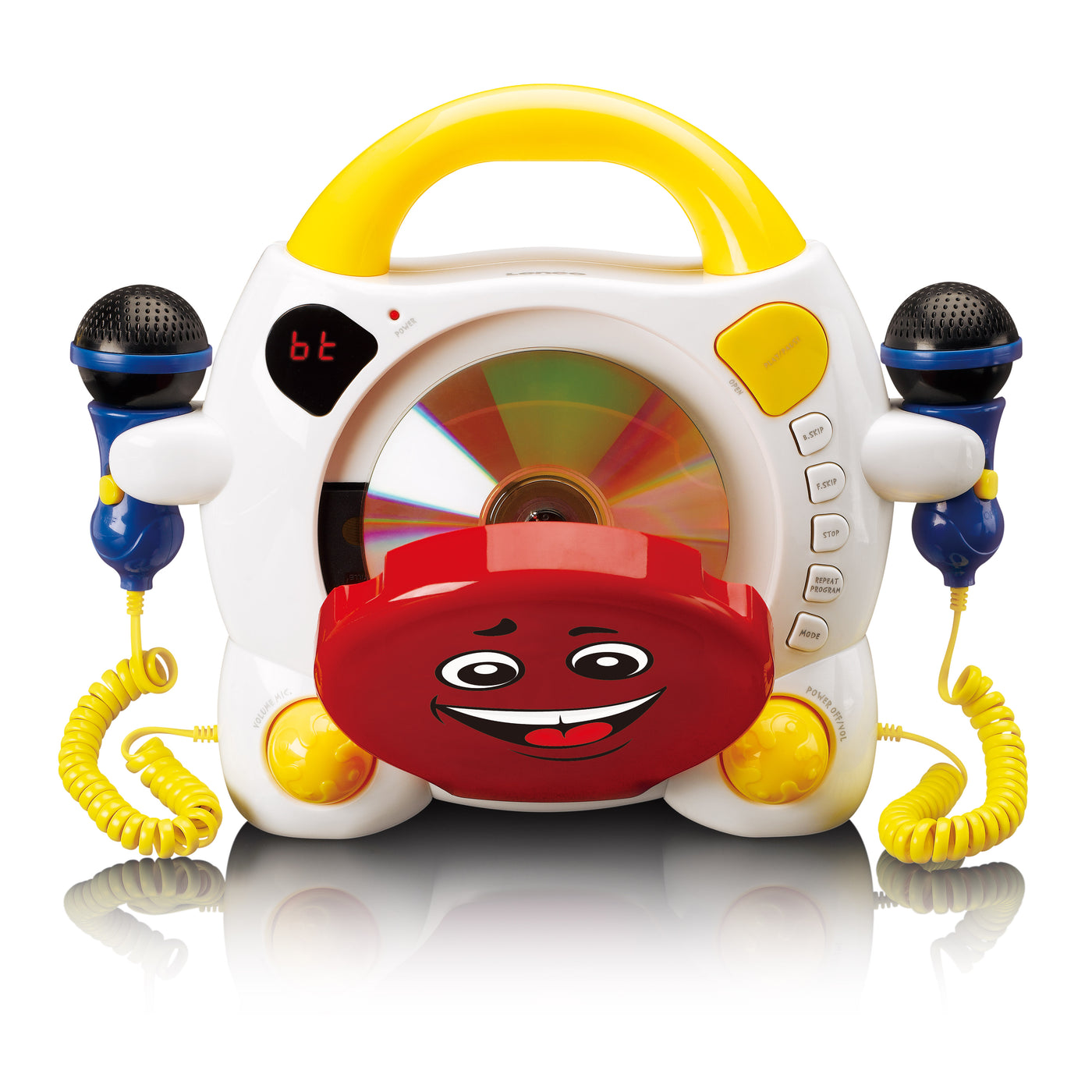 Lenco KCD-011KIDS - Lecteur CD karaoké portable avec Bluetooth® pour enfants - Multicolore