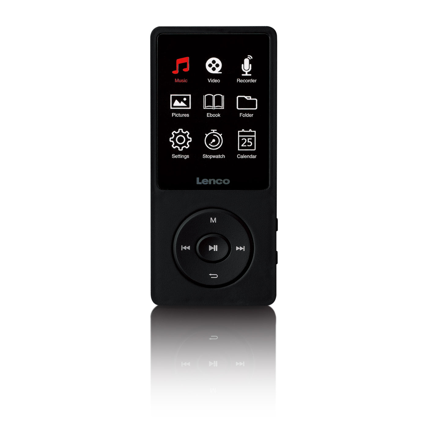Lenco Xemio-669BK - Lecteur MP3/MP4 avec écran TFT LCD de 2,4 pouces et mémoire interne de 8 Go - Noir