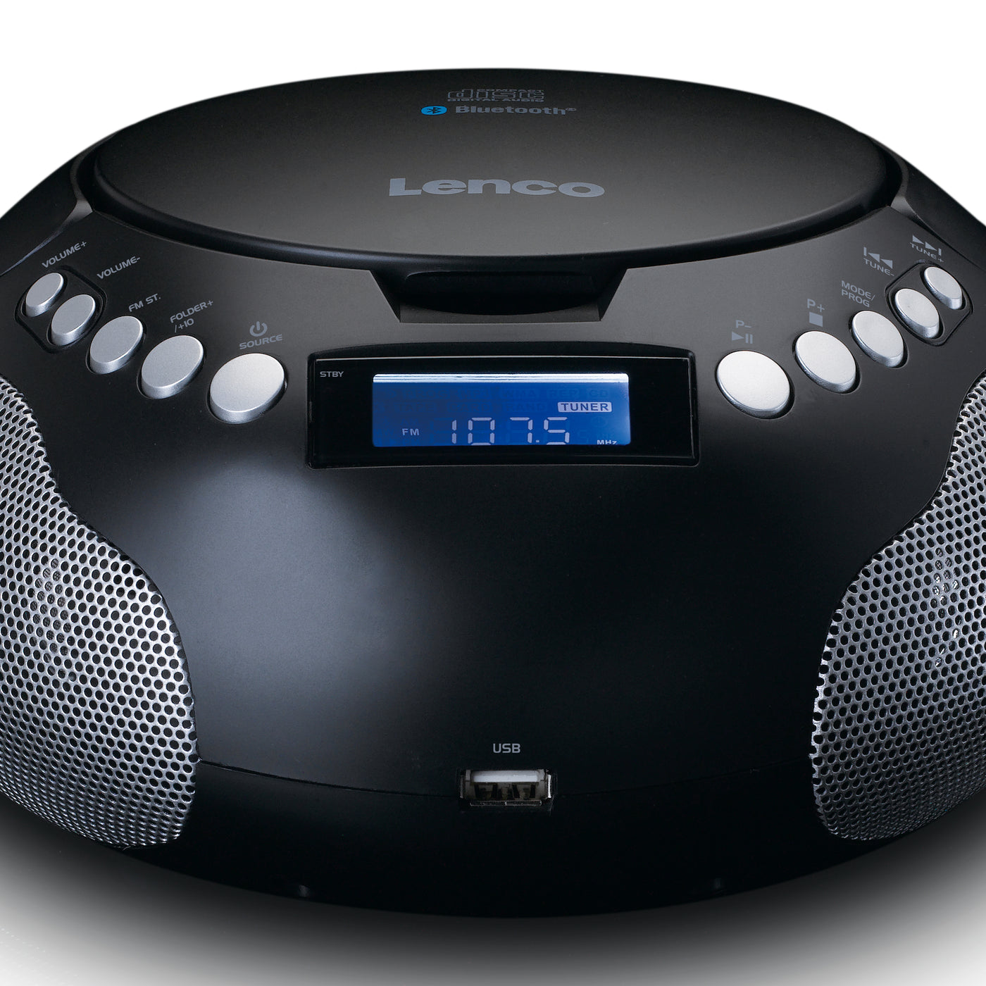 Lenco SCD-331BK - Radio et lecteur CD/MP3 portable avec USB et Bluetooth® - Noir