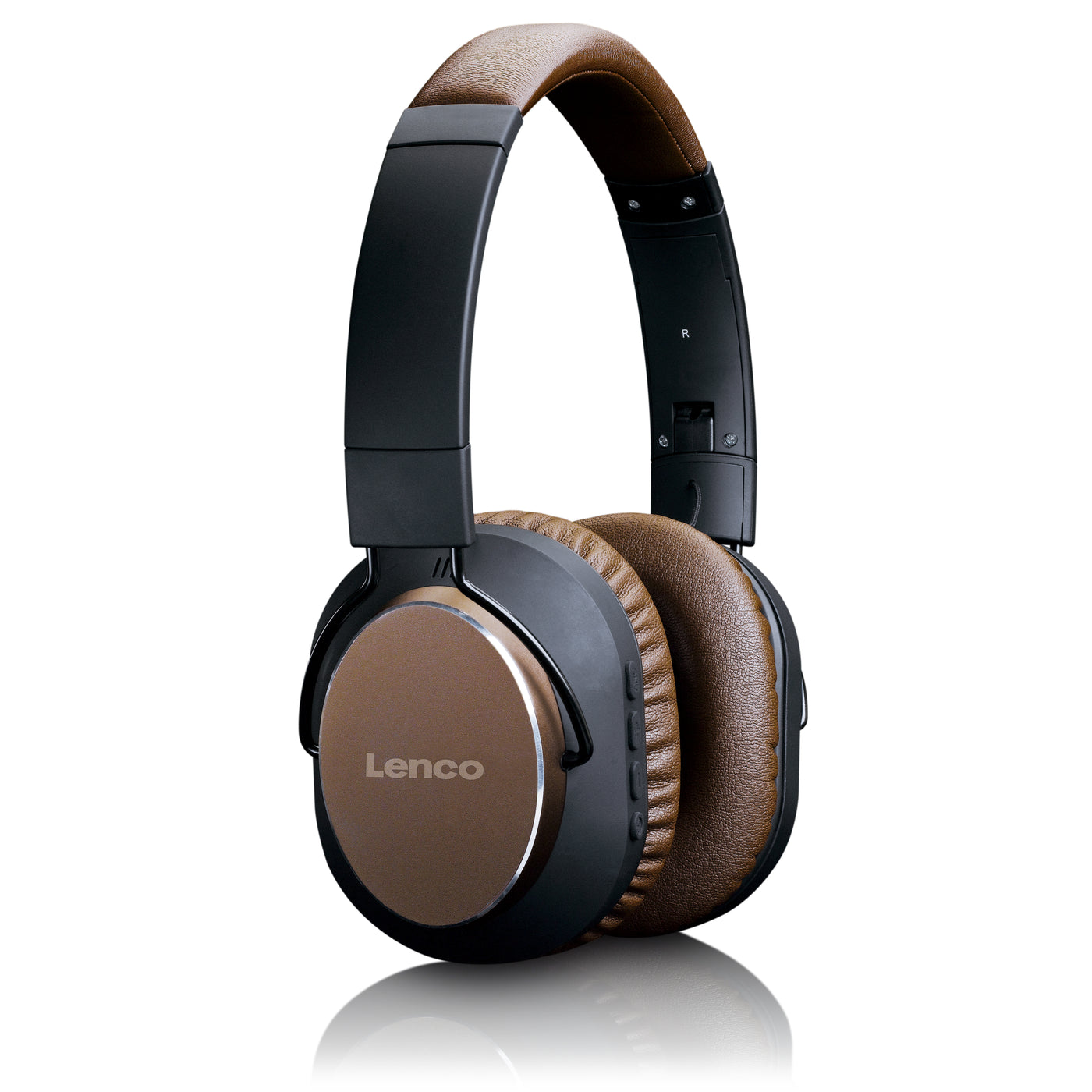 Lenco HPB-730BN - Casque Bluetooth® avec réduction active du bruit - Marron