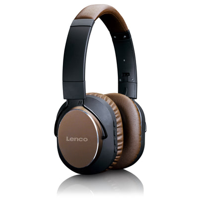 Lenco HPB-730BN - Casque Bluetooth® avec réduction active du bruit - Marron