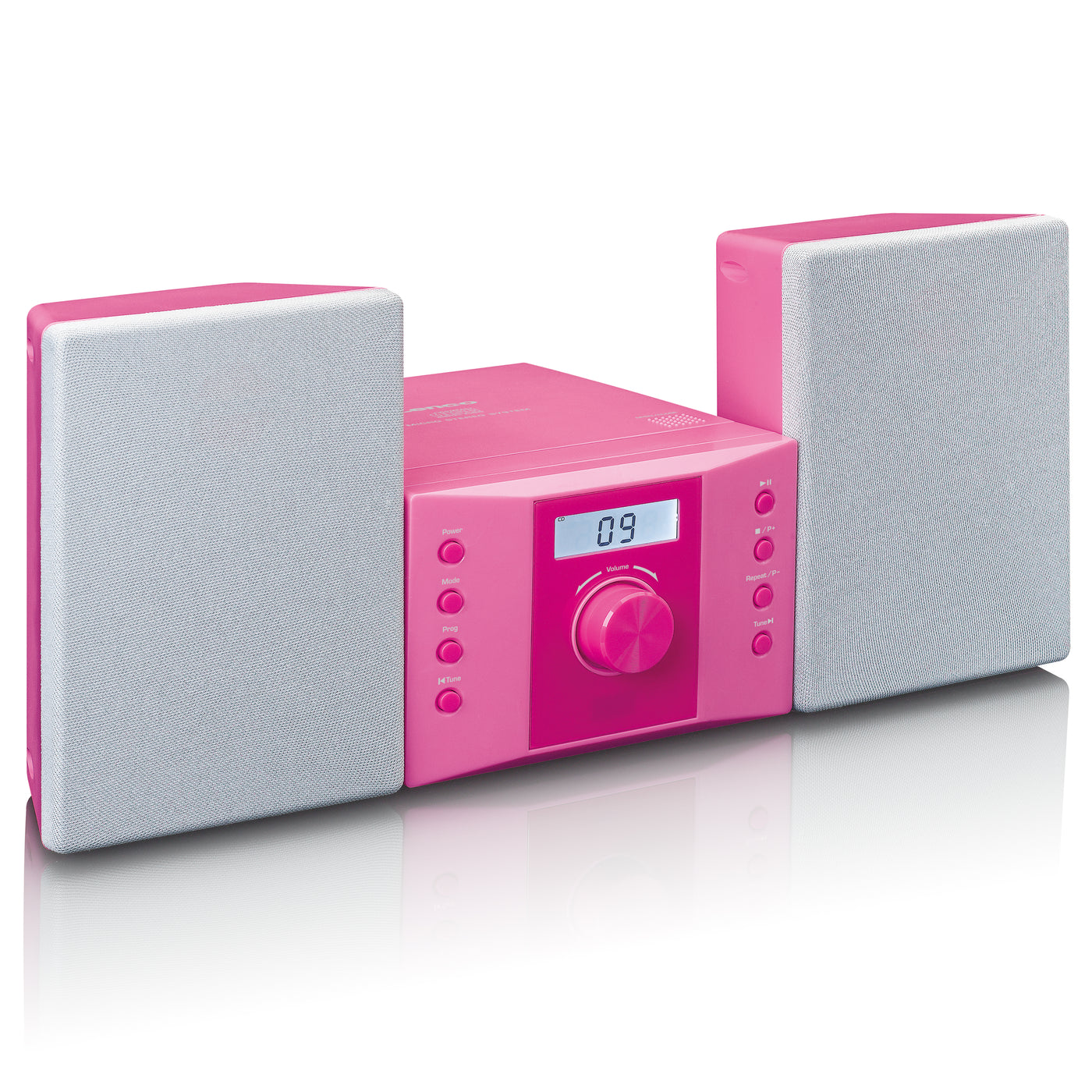 Lenco MC-013PK - Chaîne HiFi avec radio FM et lecteur CD - Rose