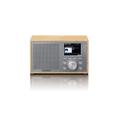Lenco DAR-017WH - Radio DAB+/FM compacte et élégante avec Bluetooth® et caisson en bois - Chêne