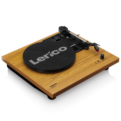 Lenco LS-10WD - Platine avec haut-parleurs intégrés - Bois