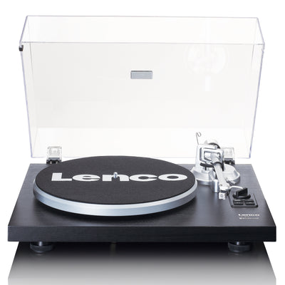 Lenco LS-500BK - Platine avec amplificateur intégré, Bluetooth® et deux enceintes externes - Noir