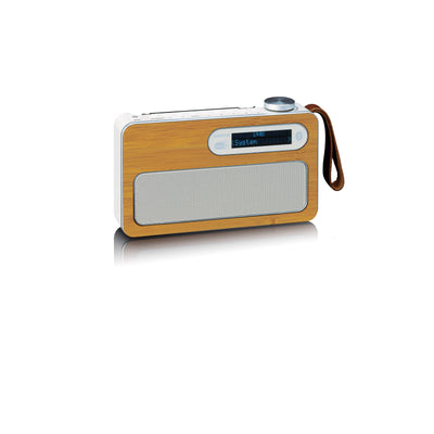 Lenco PDR-040EF - Radio DAB+/FM portable avec batterie rechargeable et Bluetooth® - Bambou