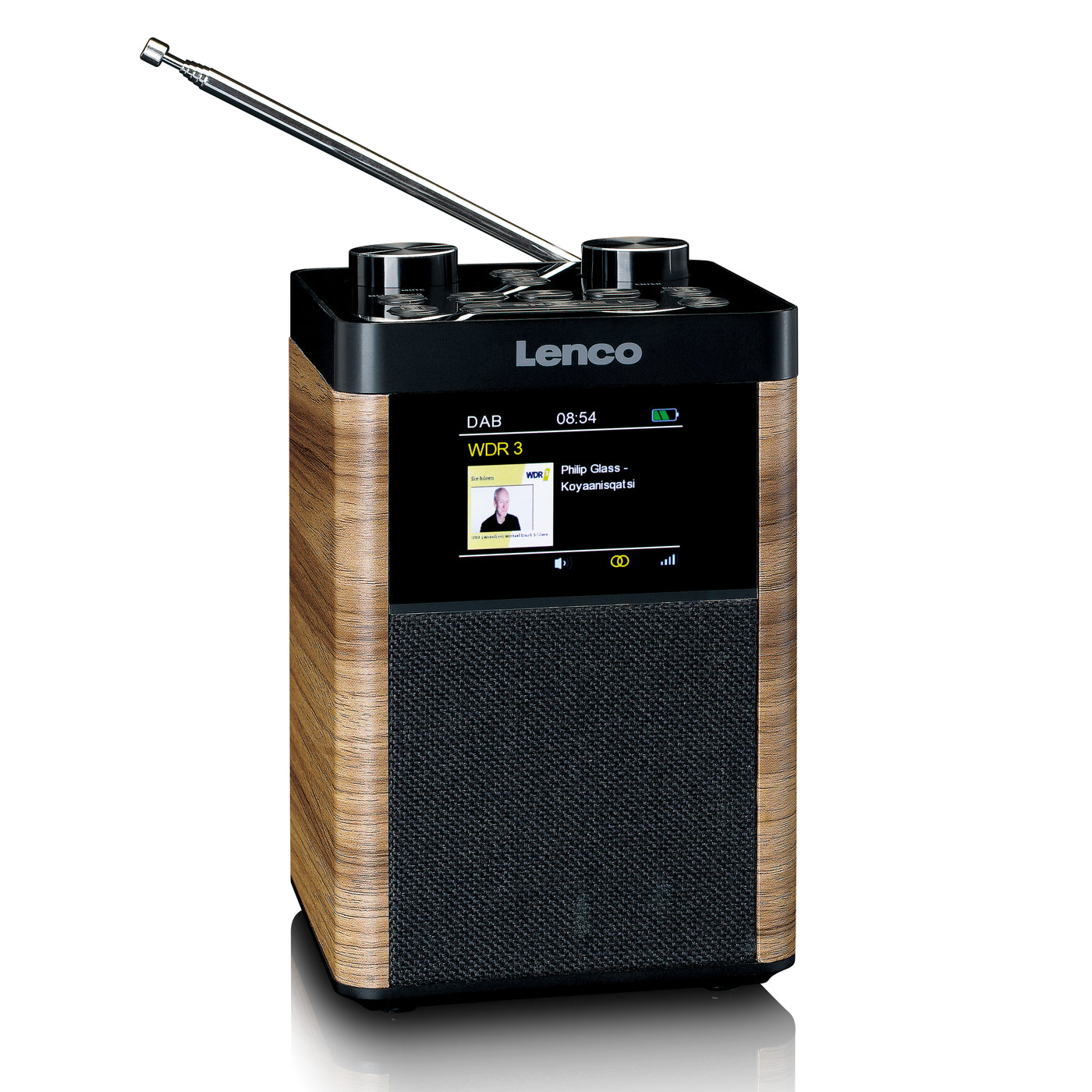 Lenco PDR-060WD - Radio portable DAB+/FM Bluetooth, haut-parleur 10W, batterie 14H - Noir