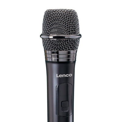 Lenco - MCW-011BK- Microphone sans fil avec récepteur 6,3 mm