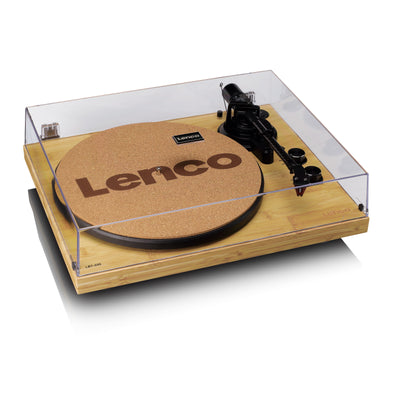 Lenco LBT-335BA - Platine vinyle avec Bluetooth®, boîtier en véritable bambou et cellule Ortofon 2M Red