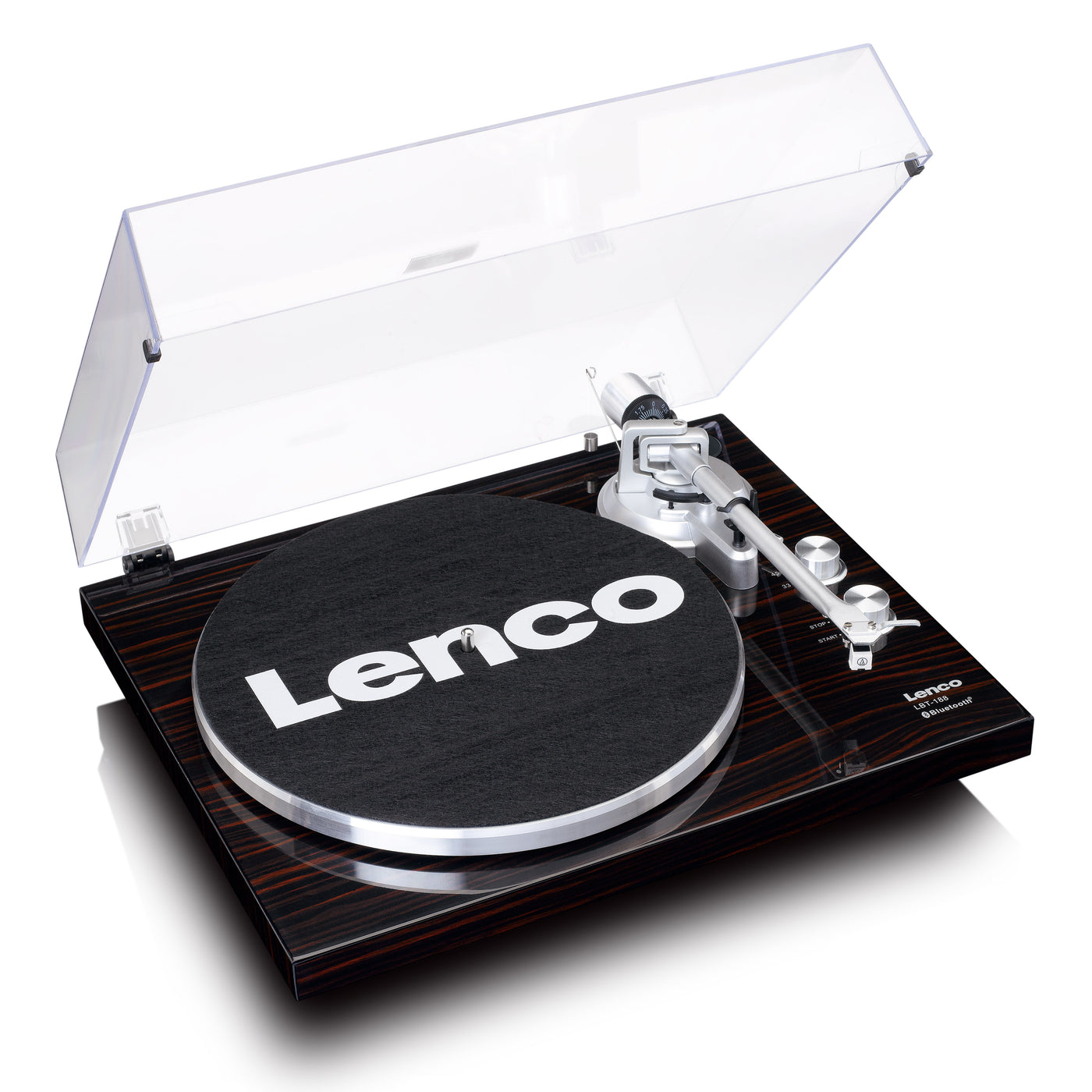 Lenco LBT-188WA - Platine avec transmission Bluetooth®, marron foncé