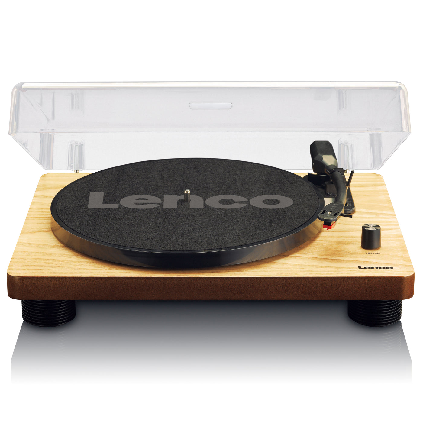 Lenco LS-50WD - platine avec haut-parleurs intégrés et encodage USB - Bois