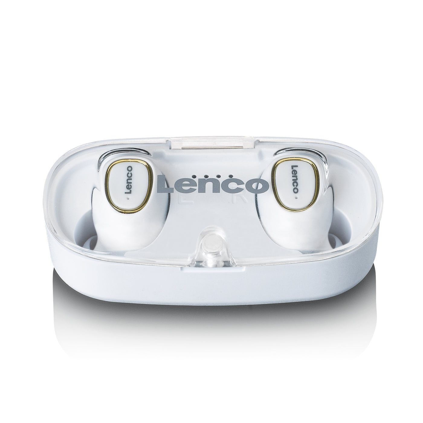 Lenco EPB-410WH - Oreillettes Bluetooth® TWS IPX4 avec boîtier de chargement - Blanc