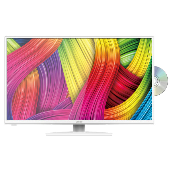 Lenco DVL-3242 - TV avec lecteur DVD intégré DVB/T/T2/S2/C 32 pouces - Blanc
