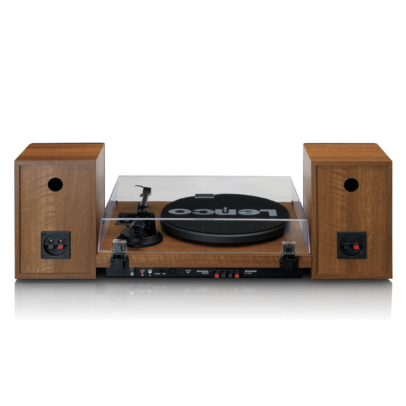 Lenco LS-480WD - Platine vinyle Bluetooth® avec deux haut-parleurs externes et 2 x 30 watts RMS, bois