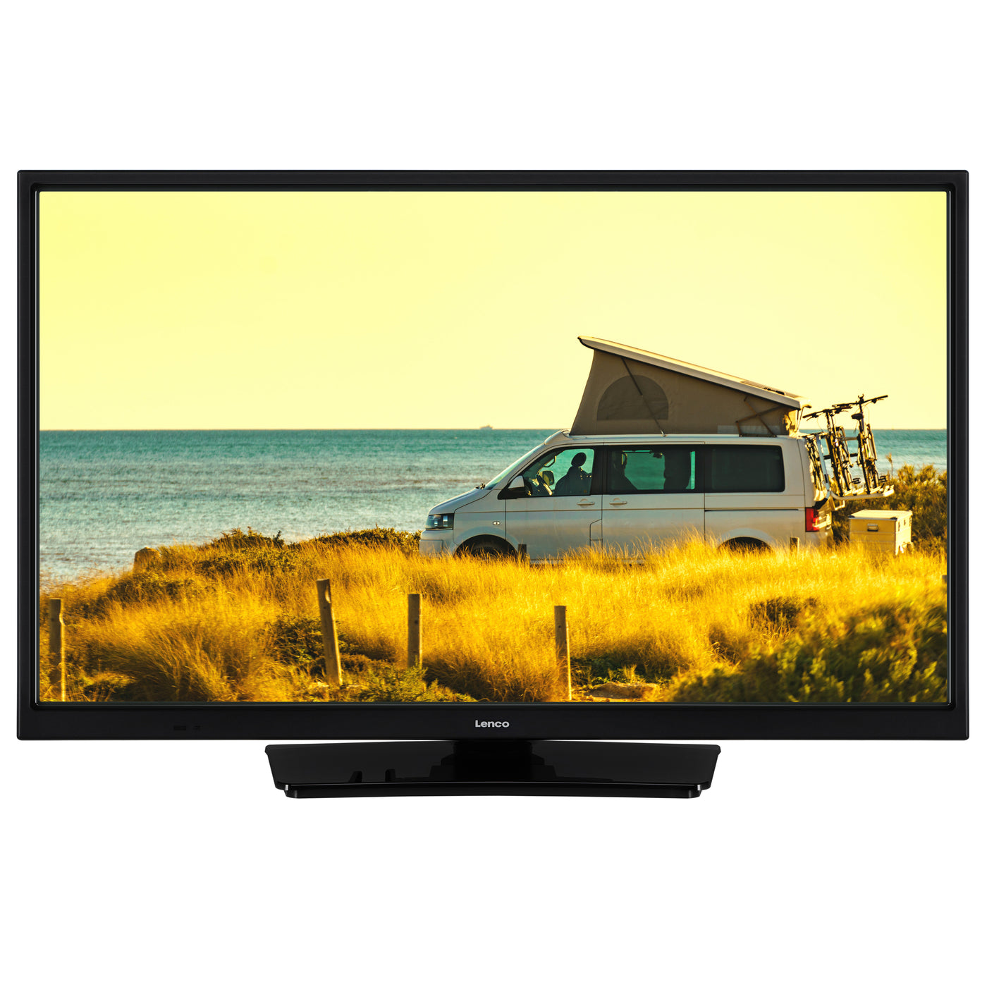 Lenco LED-2463BK - 24" Smart TV Android avec adaptateur voiture 12 V, noir