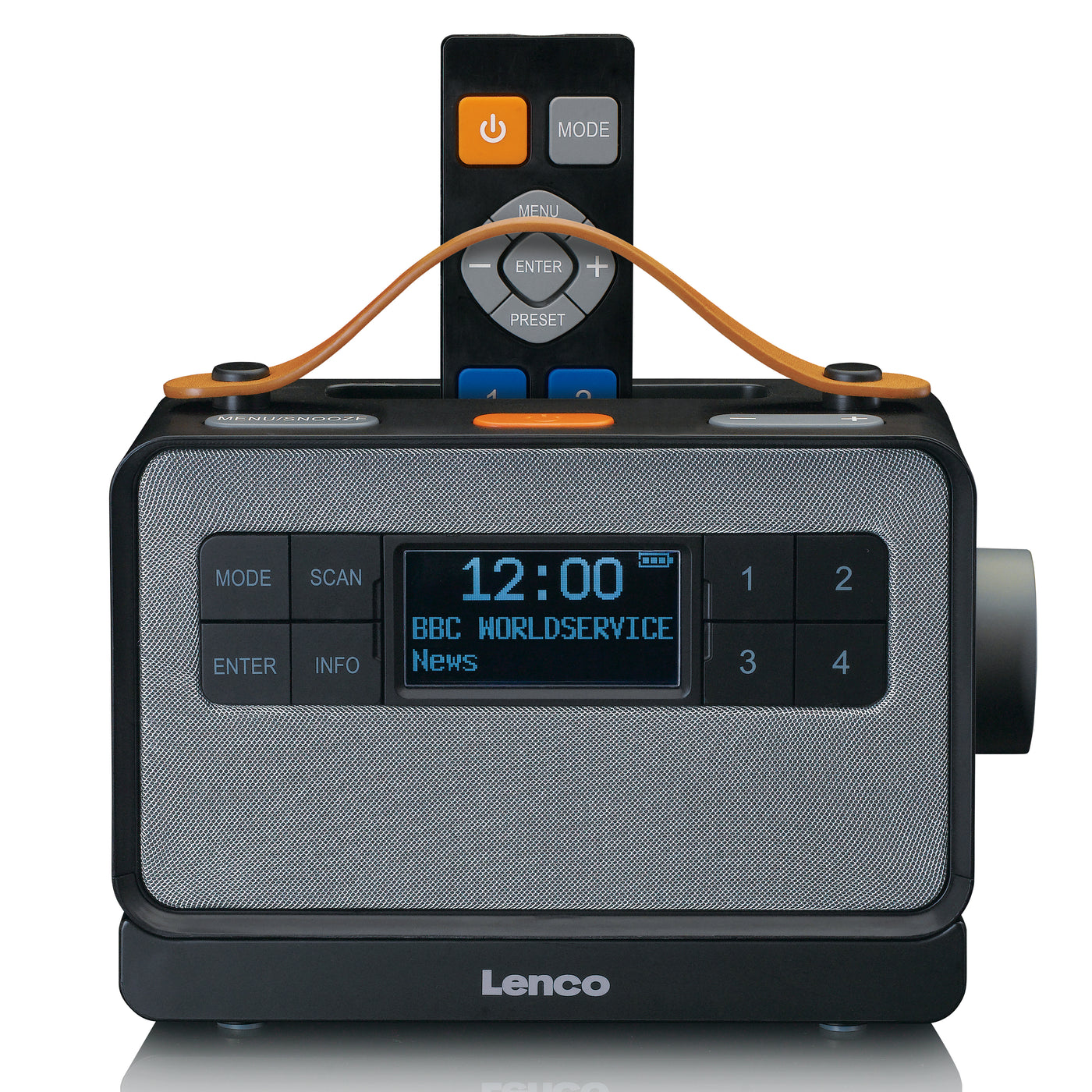 Lenco PDR-065BK - Radio FM/DAB+ portable dotée de grandes touches et d’une fonction « Mode simple, noir