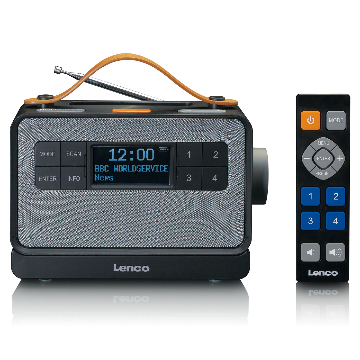 Lenco PDR-065BK - Radio FM/DAB+ portable dotée de grandes touches et d’une fonction « Mode simple, noir