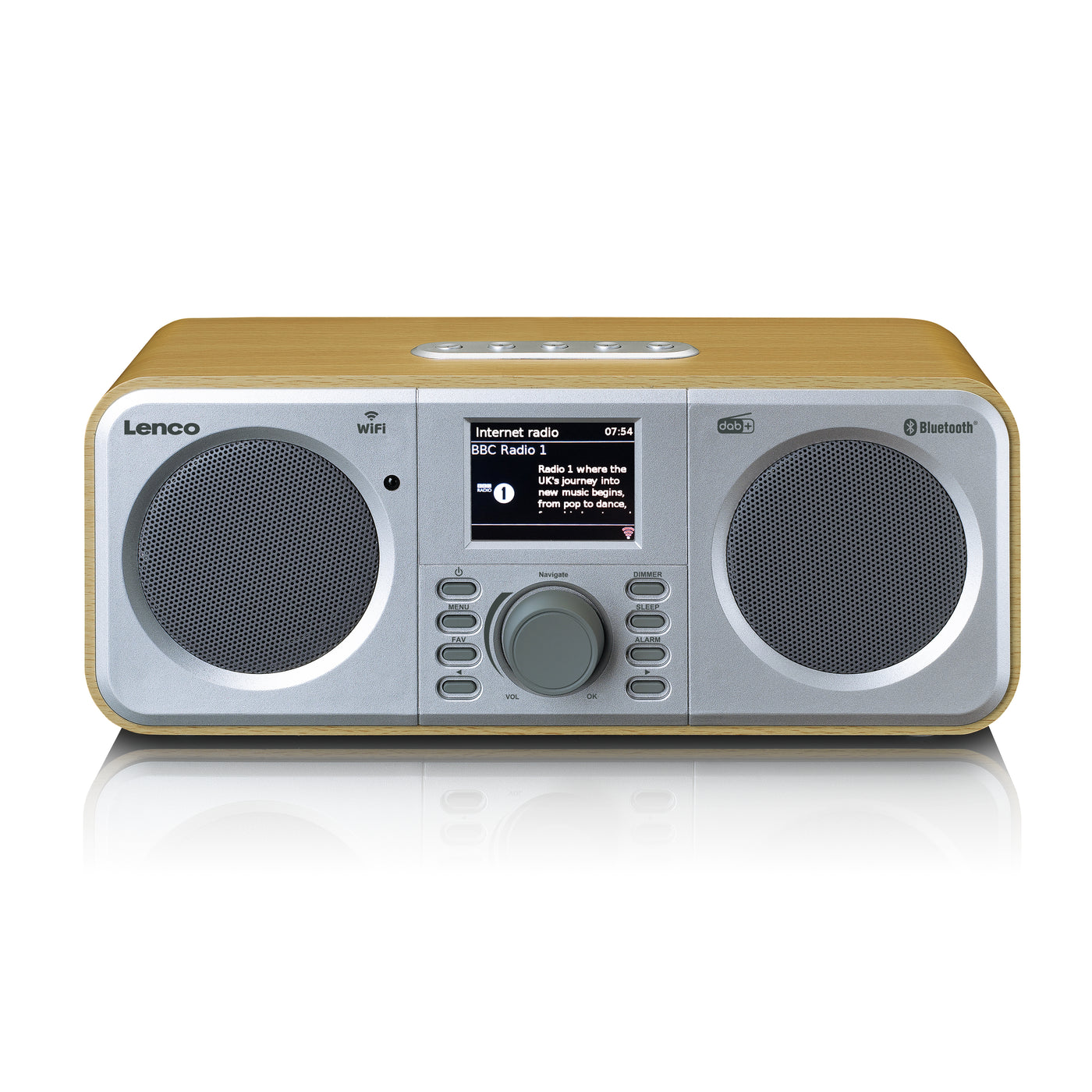 Lenco DIR-141WD - Radio internet avec DAB+, Bluetooth® et Spotify Connect, bois