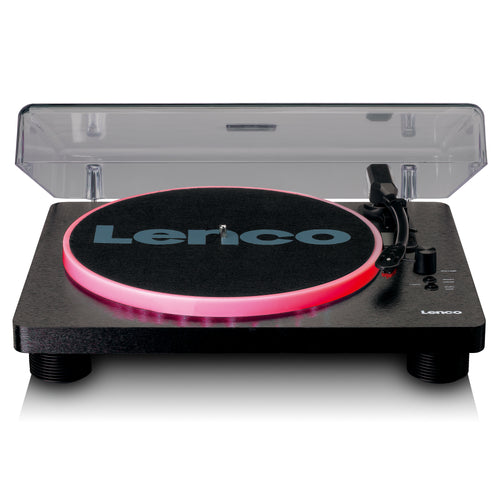 Lenco LS-50LEDBK - Platine vinyle avec haut-parleurs intégrés et éclairage LED