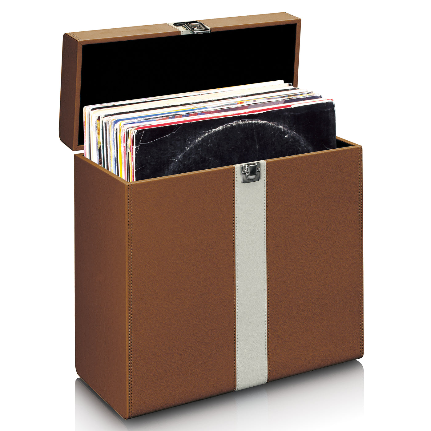 Lenco TTA-301BNWH - Valise de rangement pour max. 30 vinyles