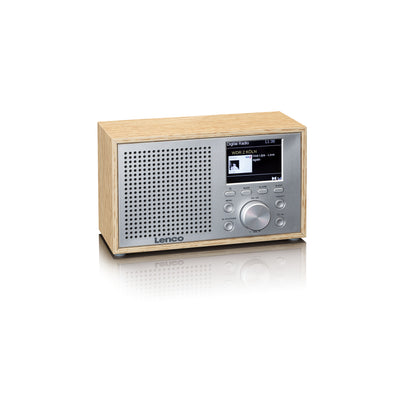 Lenco DAR-017WH - Radio DAB+/FM compacte et élégante avec Bluetooth® et caisson en bois - Chêne